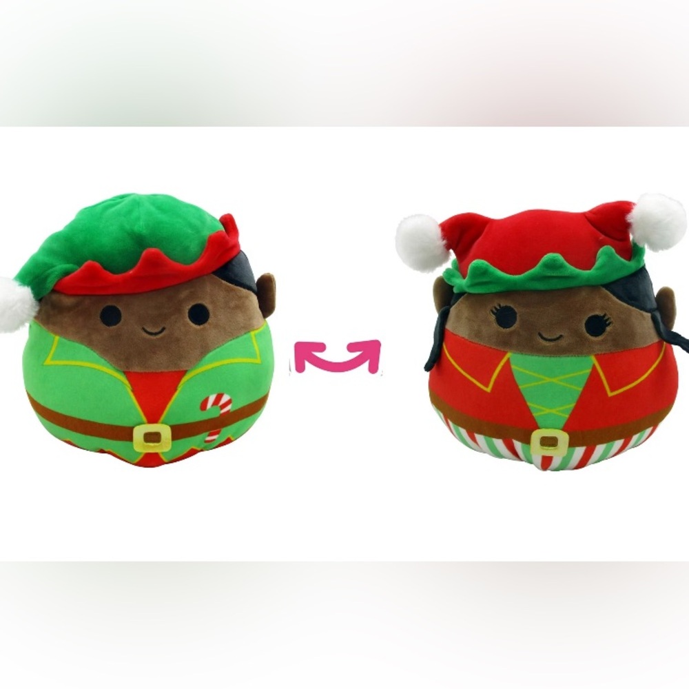 NWT 5” Orazlo & Etta the Elves Flipamallow Squishmallow — Holiday Collection